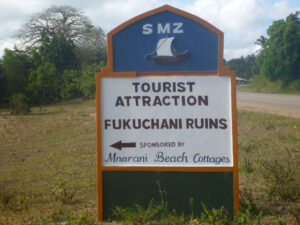 Fukuchani Ruins Sponsored By Mnarani Beach Cottages Zanzibar Hotel